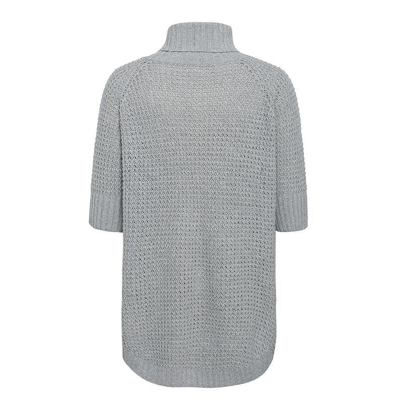 robe pull femme col roule gris