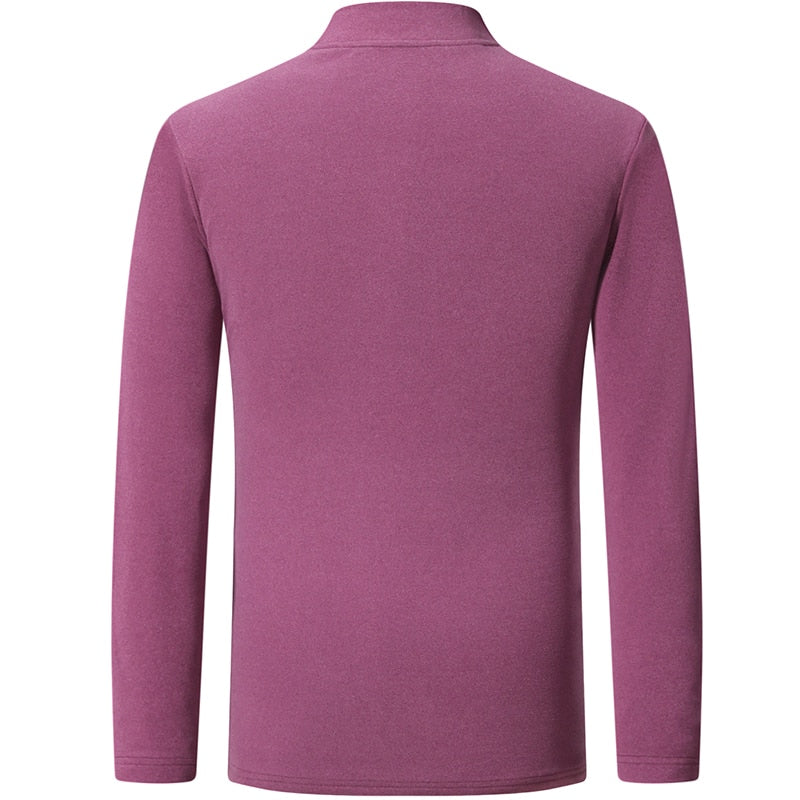 sous pull col montant homme rose