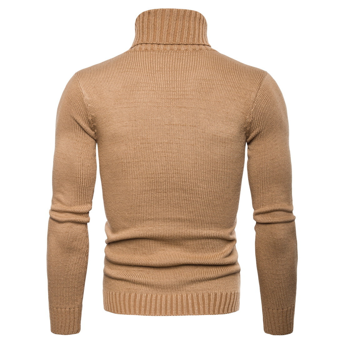 pull col roule laine homme orange