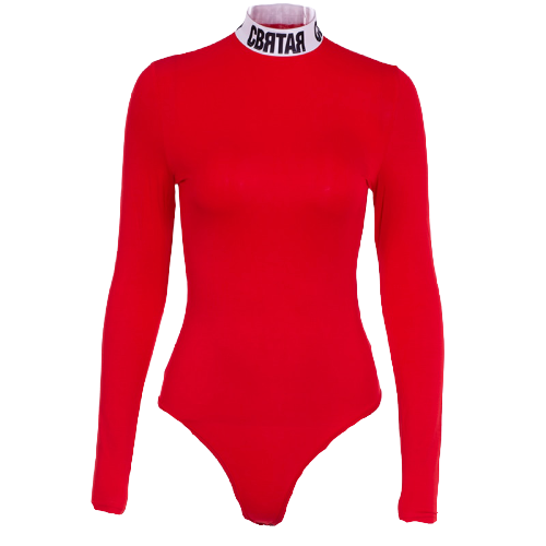 Body Col Montant Rouge