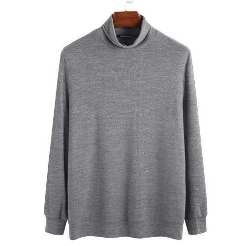 Col Roulé Large Homme Gris