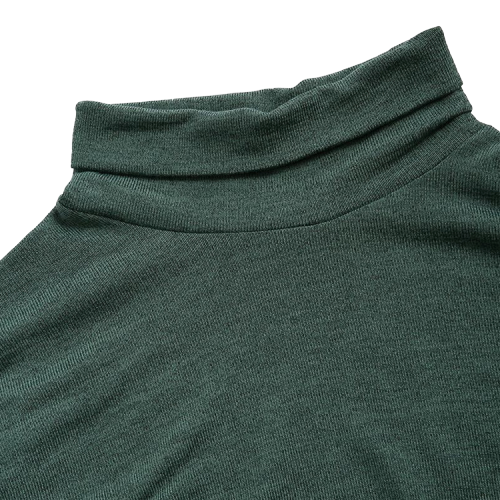 Pull Col Roulé Ample Homme Vert