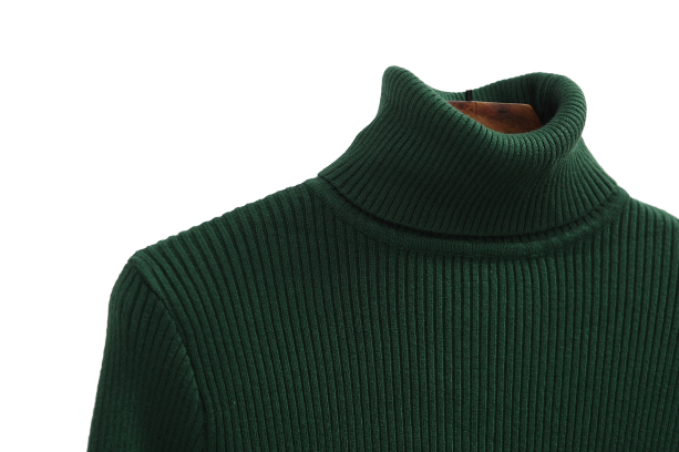 Pull Col Roulé Vert Femme MonColRoulé - Main Image