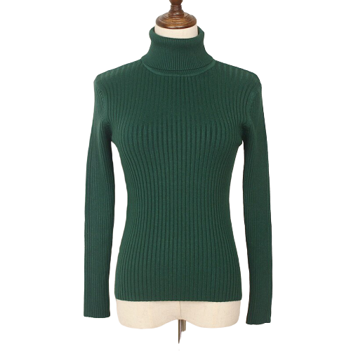 Pull Col Roule Vert Femme MonColRoule