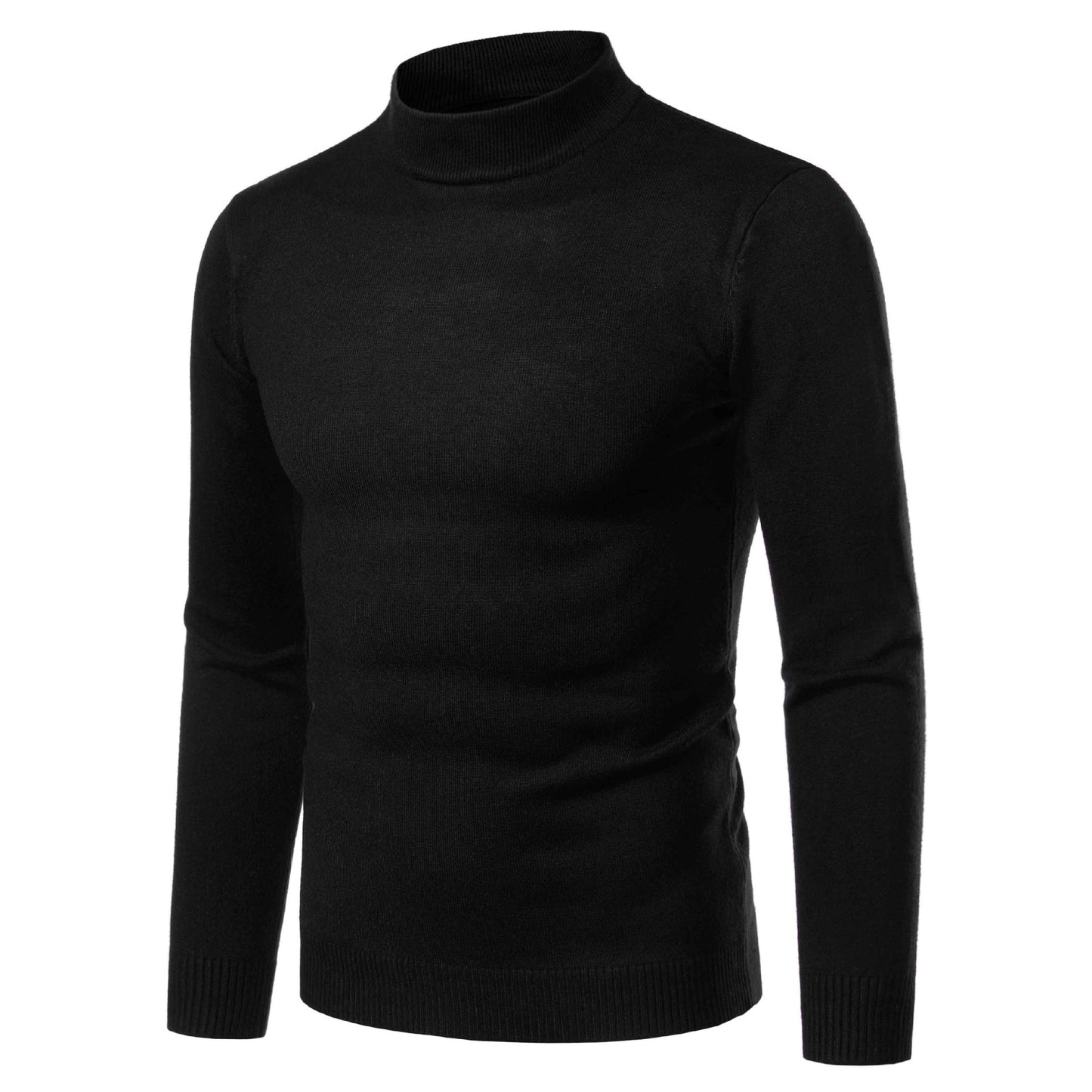 Pull Col Montant Homme Noir