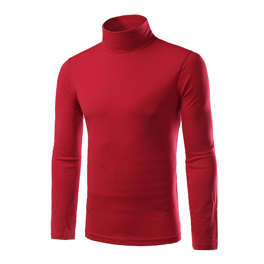 sous pull col roulé homme rouge