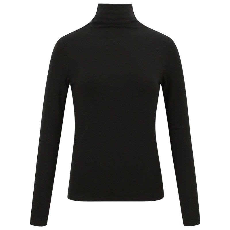 Sous-Pull Col Roulé Femme Noir