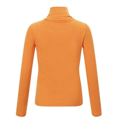 Pull orange col cheap roulé