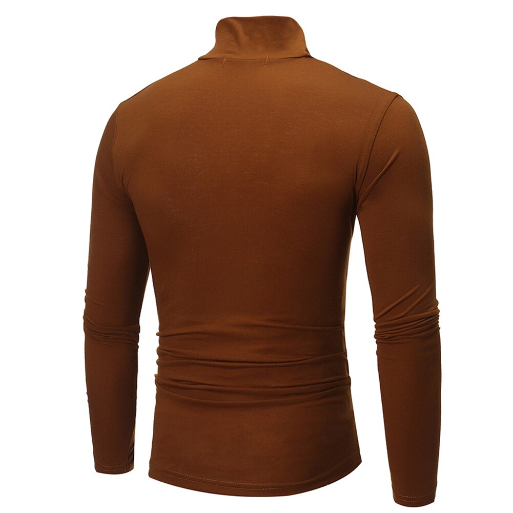 Pull col roulé marron homme new arrivals